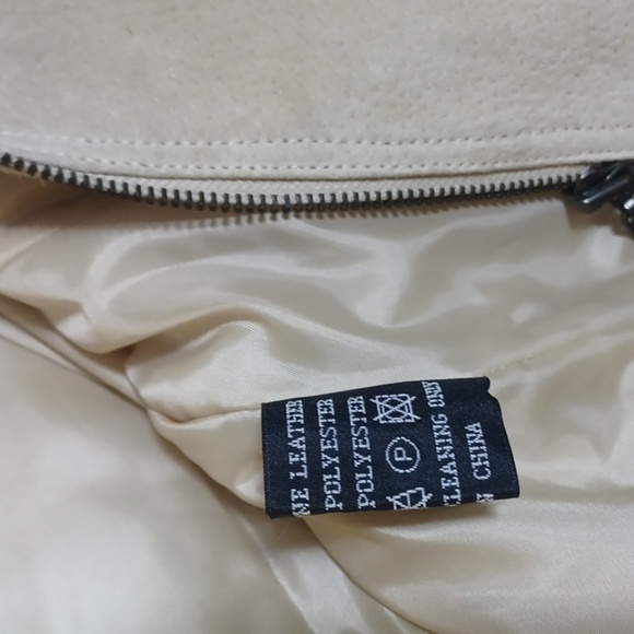 MICHAEL MICHELLE LEATHER JACKET SIZE XL IN A BEAUTIFUL TAN - Picture 8 of 9